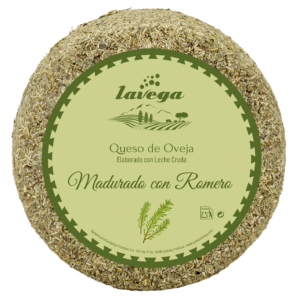 Oveja curado leche cruda con romero