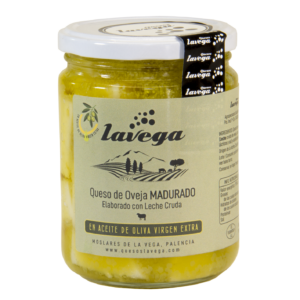Oveja curado leche cruda en AOVE