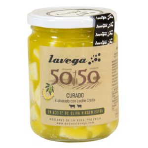 Mezcla 50/50 curado leche cruda en AOVE